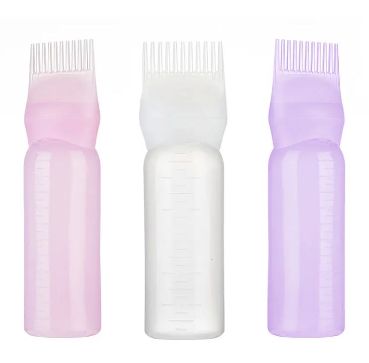 Hair Dye Bottle Comb Tooth Bottle Color Cream Hair Care Pot Shampoo Bottle